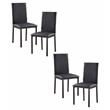 Lexicon Tempe Contemporary Metal Dining Room Side Chairs in Black (Set of 4)