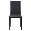 Lexicon Tempe Contemporary Metal Dining Room Side Chairs in Black (Set of 4)