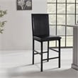 Lexicon Tempe Metal Counter Height Dining Chairs in Black and Brown (Set of 4)