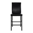 Lexicon Tempe Metal Counter Height Dining Chairs in Black and Brown (Set of 4)