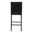Lexicon Tempe Metal Counter Height Dining Chairs in Black and Brown (Set of 4)