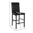 Lexicon Tempe Metal Counter Height Dining Chairs in Black and Brown (Set of 4)
