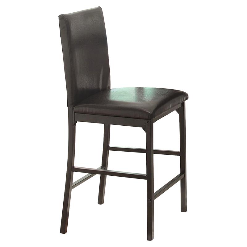 Lexicon Tempe Metal Counter Height Dining Chairs in Black and Brown (Set of 4)
