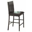 Lexicon Tempe Metal Counter Height Dining Chairs in Black and Brown (Set of 4)