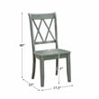 Lexicon Janina Contemporary Wood Dining Room Side Chair in Teal (Set of 2)