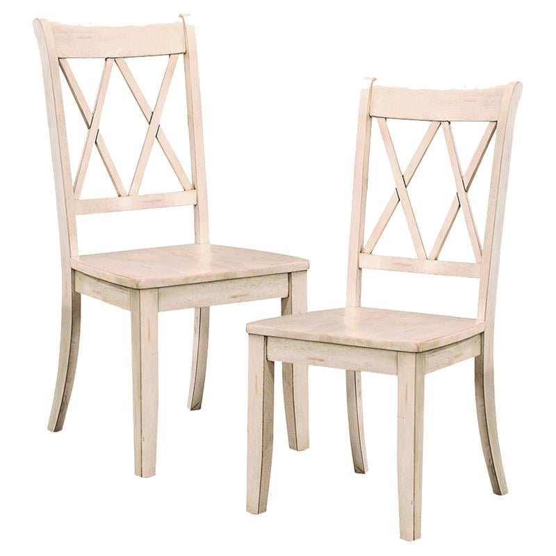Lexicon Janina Contemporary Wood Dining Room Side Chair in White (Set of 2)