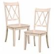Lexicon Janina Contemporary Wood Dining Room Side Chair in White (Set of 2)