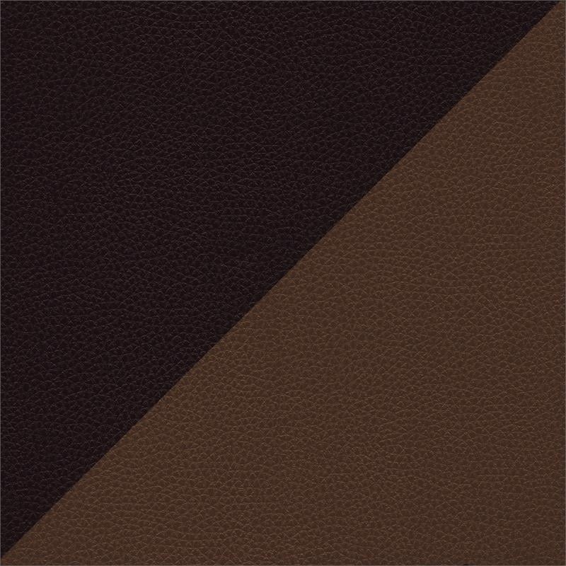 Lexicon Briscoe Faux Leather Glider Reclining Chair in 2-Tone Brown