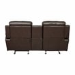 Lexicon Marille Double Glider Reclining Loveseat with Center Console in Brown