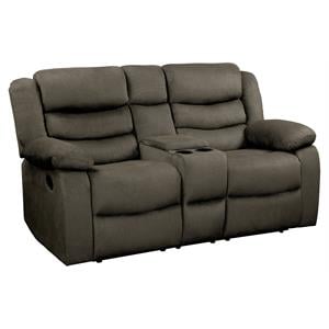 lexicon discus traditional microfiber double reclining loveseat