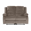 Lexicon Jarita Microfiber Fabric Double Reclining Loveseat in Chocolate