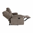 Lexicon Jarita Microfiber Fabric Double Reclining Loveseat in Chocolate