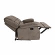 Lexicon Jarita Microfiber Fabric Double Reclining Loveseat in Chocolate