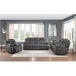 Lexicon Madrona Hill Microfiber Double Reclining Love Seat in Gray