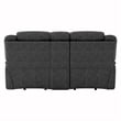 Lexicon Madrona Hill Microfiber Double Reclining Love Seat in Gray