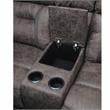 Lexicon Madrona Hill Microfiber Double Reclining Love Seat in Dark Brown