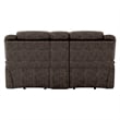 Lexicon Madrona Hill Microfiber Double Reclining Love Seat in Dark Brown
