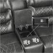 Lexicon Putnam Power Double Reclining Loveseat with Center Console in Gray