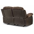 Lexicon Cranley Traditional Microfiber Double Reclining Loveseat in Chocolate