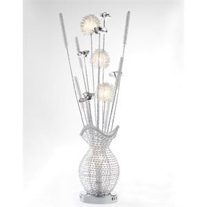 lexicon bellflower modern metal base table lamp with on/off switch in chrome