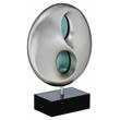 Lexicon Neleh Modern Poly Resin Table Lamp with LED in Black and Silver