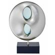 Lexicon Neleh Modern Poly Resin Table Lamp with LED in Black and Silver