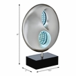 Lexicon Neleh Modern Poly Resin Table Lamp with LED in Black and Silver