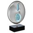 Lexicon Neleh Modern Poly Resin Table Lamp with LED in Black and Silver