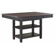 Lexicon Baywater Wood 4-Drawer Counter Height Dining Room Table in Natural/Black