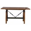 Lexicon Holverson Wood Counter Height Dining Table in Rustic Brown and Gunmetal