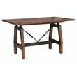 Lexicon Holverson Wood Counter Height Dining Table in Rustic Brown and Gunmetal