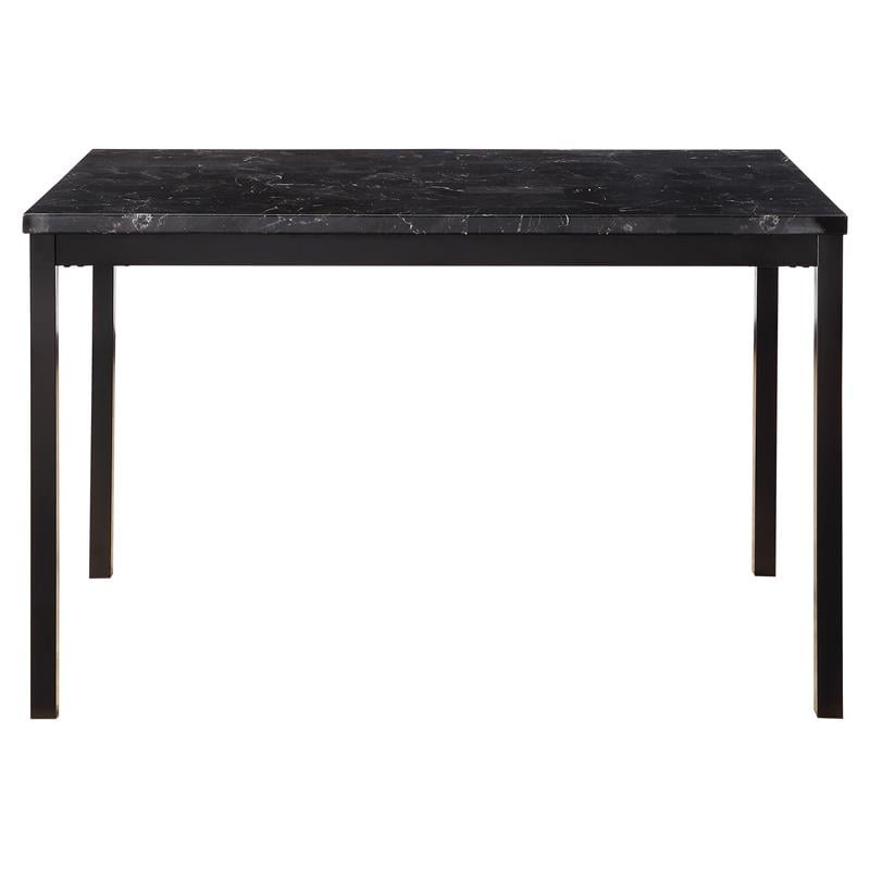 Lexicon Tempe Contemporary Metal Base Dining Room Table in Black