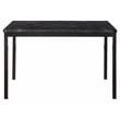 Lexicon Tempe Contemporary Metal Base Dining Room Table in Black