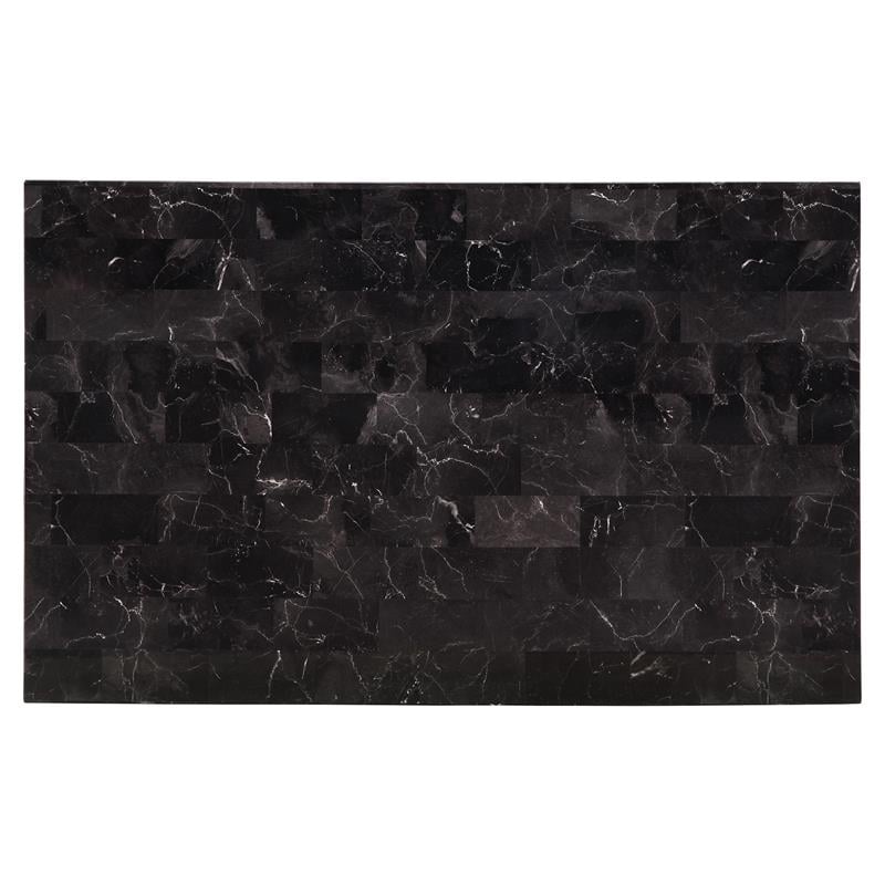 Lexicon Tempe Contemporary Metal Base Dining Room Table in Black