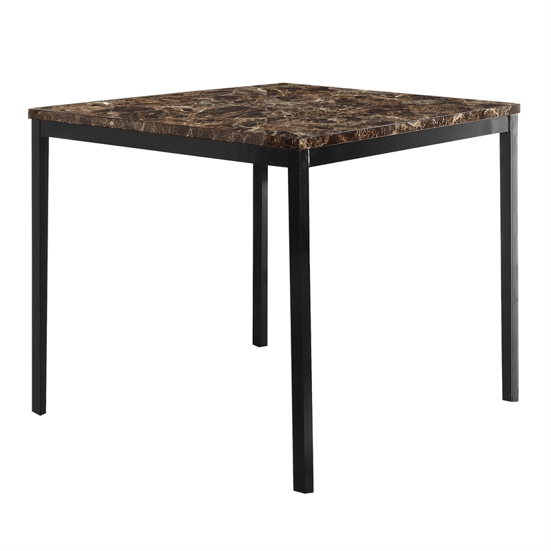 Lexicon Tempe Contemporary Metal Counter Height Dining Room Table in Black