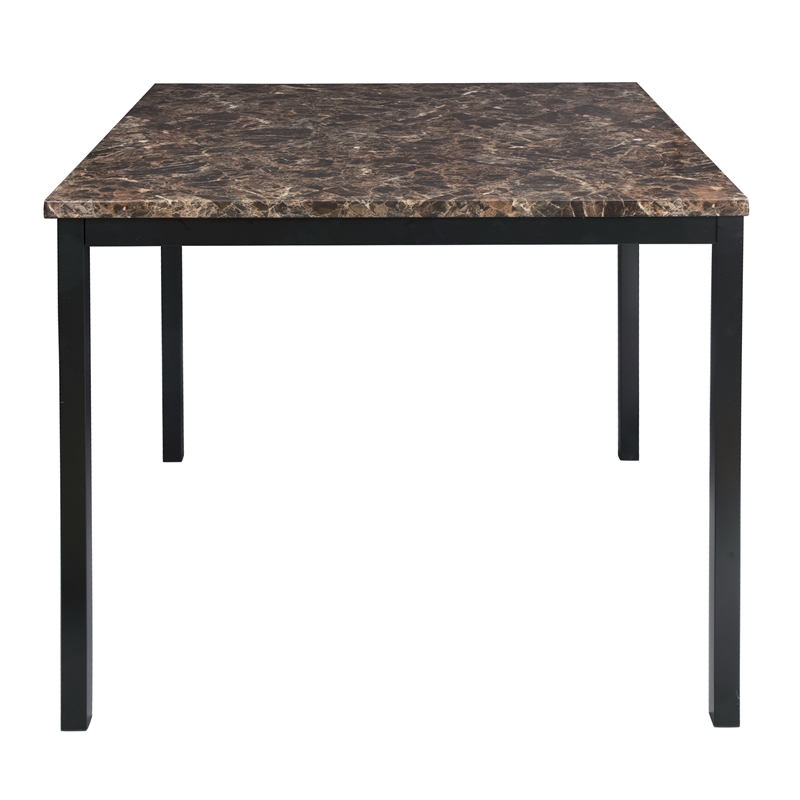 Lexicon Tempe Contemporary Metal Counter Height Dining Room Table in Black