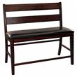 Lexicon Mantello Wood Counter Height Dining Bench with Back in Cherry