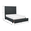 Lexicon Fairborn Fabric Full Bed with Storage Drawers in Gray