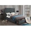Lexicon Fairborn Fabric Queen Bed with Storage Drawers in Gray
