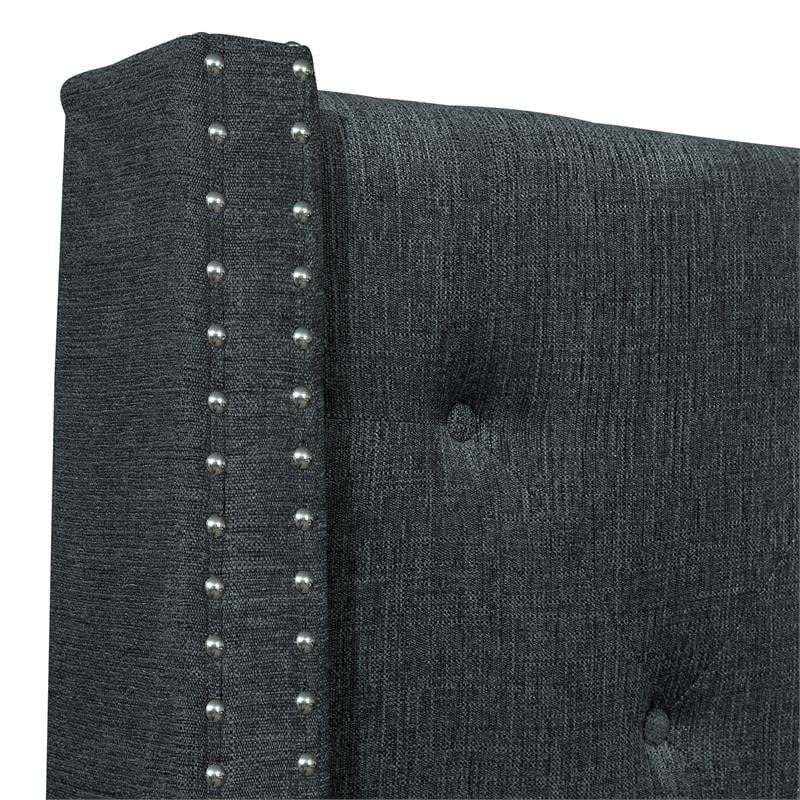 Lexicon Fairborn Fabric Queen Bed with Storage Drawers in Gray