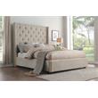 Lexicon Fairborn Fabric Queen Bed with Storage Drawers in Beige