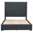 Lexicon Fairborn Fabric Eastern King Bed with Storage Drawers in Gray