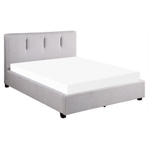 Lexicon Aitana Fabric Full Platform Bed with Storage Drawer in Gray