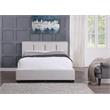 Lexicon Aitana Fabric Upholstered Queen Platform Bed w/Storage Drawer in Gray
