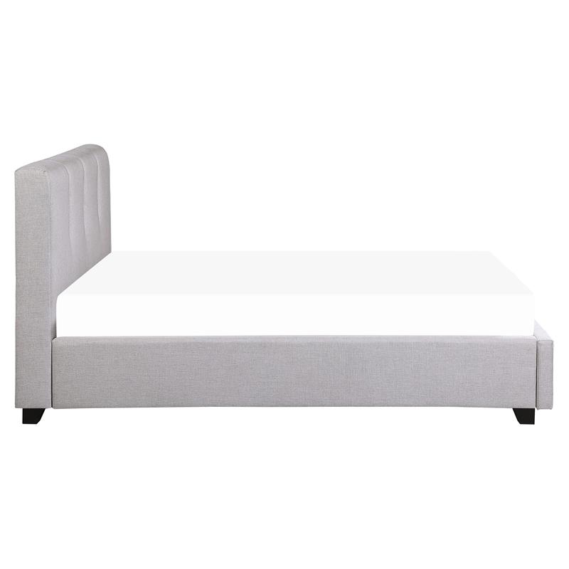 Lexicon Aitana Fabric Eastern King Platform Bed with Storage Drawer in Gray