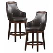 Lexicon Bayshore Wood Counter Height Swivel Stools - Dark Brown (Set of 2)