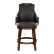 Lexicon Bayshore Wood Counter Height Swivel Stools - Dark Brown (Set of 2)