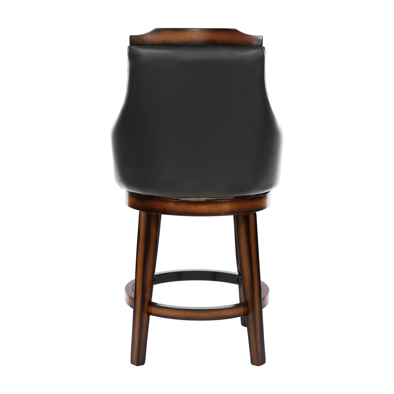 Lexicon Bayshore Wood Counter Height Swivel Stools - Dark Brown (Set of 2)