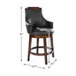 Lexicon Bayshore Wood Counter Height Swivel Stools - Dark Brown (Set of 2)