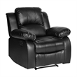 Lexicon Cranley Traditional Faux Leather Reclining Chair in Black